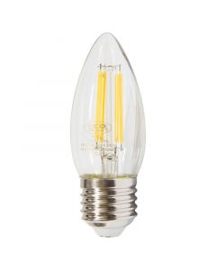 Bombillo LED filamentos 4 W e27 torpedo luz amarilla Ecomax