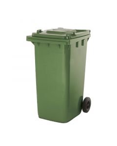Basurero 240 l plástico con ruedas color verde