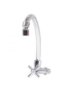 Grifo para cocina monomando cuello alto cromado cruz