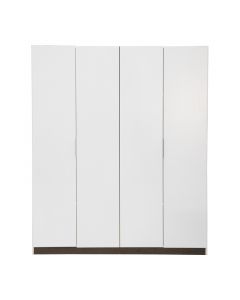 Ropero 4 puertas de melamina blanco (169 x 216 x 181.6) cm