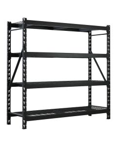 Estante industrial Basic Living acero uso pesado 4 niveles (195.6 x 61 x 183) cm 900 kg por nivel negro