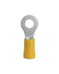 Terminal anillo amarillo 6.35 mm (1/4") (2.05 - 2.59) mm (12 - 10 AWG) 10 unidades