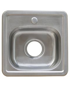Fregadero empotrar acero inoxidable (13.8 x 38 x 38) cm satinado Aqua Nuova