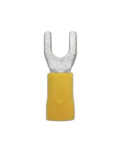 Terminal horquilla amarilla 4.76 mm (3/16") (2.05 - 2.59) mm (12 - 10 AWG) 10 unidades