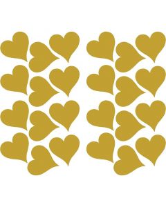 Sticker corazones dorados