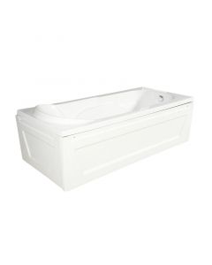 Bañera acrílica rectangular blanca con faldón (170 x 75 x 52) cm