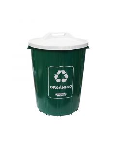 Basurero reciclaje orgánico 71 l color verde