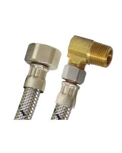 MANGUERA DE ABASTOS PARA LAVAPLATOS CON CODO 1/2 X 3/8 PULGA