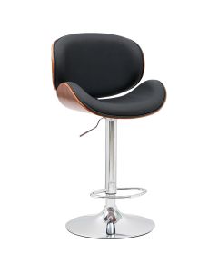 Banco tipo bar negro soporta hasta 117.9 kg Basic Living