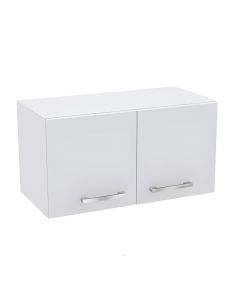 Mueble blanco de sobre campana en melamina con 2 puertas (37 x 76 x 32) cm