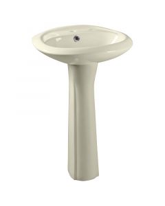 Lavamanos Giona ovalado pedestal bone 76x51x41.5 cm