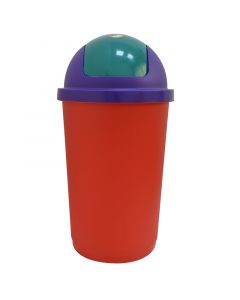 Basurero plástico variedad de colores vaivén 65 l