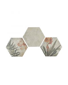 Piso cerámico hexagono hierbabuena multicolor 23.2x26.8 cm / caja contiene 0.68 m²