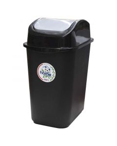 Basurero plástico 12.5 l con tapa vaivén