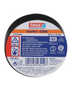 Cinta eléctrica tesaflex 3/4" 65 pies negro certificación ice