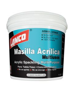 MASILLA ACRÍLICA MULTIUSOS 1/4 DE GALÓN BLANCA