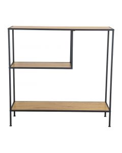 Estante de hierro de 2 niveles con compartimento interno (100 x 33 x 96) cm 4.08 kg (9 lb) por nivel