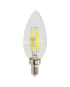 Bombillo led filamentos 4 w e12 torpedo 6000 k ecomax