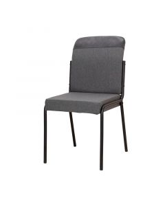 Silla negra con cuerina (90 x 46 x 57) cm soporta hasta 100 kg
