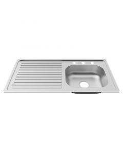 Fregadero acero inoxidable sobreponer 1 batea (100 x 50) cm Aqua Nuova