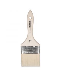 Brocha cerda sintética 7.62 cm (3") mango madera tratada nova basic