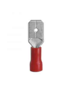 Terminal macho plano rojo (0.64 - 1.29) mm (22 - 16 AWG) 10 unidades