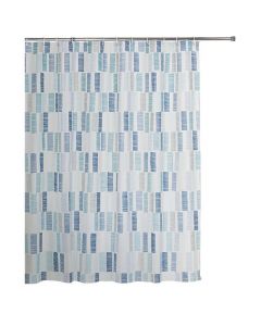 Set cortina de baño peva estampado 183x183 cm incluye 12 ganchos plásticos