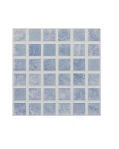 Piso mosaico 20x20 cm azul / caja contiene 1 m²