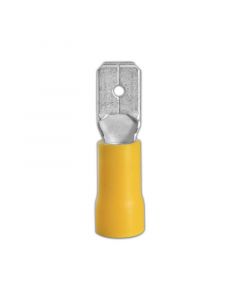 Terminal macho plano amarillo (2.05 - 2.59) mm (12 - 10 AWG) 10 unidades