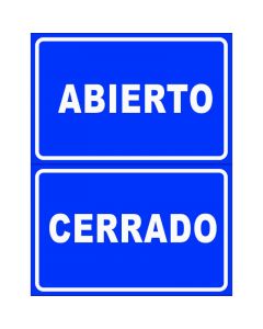 Rótulo Cerrado abierto