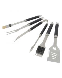 Set 5 utensilios de parrilla deluxe acero inoxidable / plástico basic living