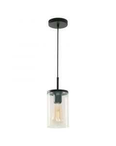 Lámpara colgante moderna negro 1 luz e27 33632-2