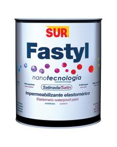 Pintura impermeabilizante base látex Fastyl gris satinado 946 mL (1/4 gal) SUR