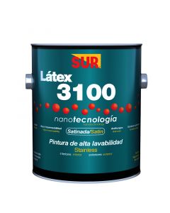 Pintura látex 3100 blanco satín 3.78 L (1 gal) SUR