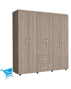Clóset bariloche melamina bardolino y blanco marquez (180 x 170.3 x 50.3) cm