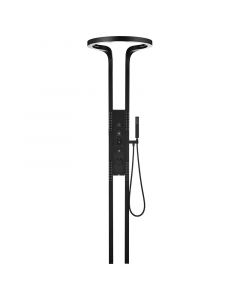 Ducha con panel acero inoxidable negro mate Aqua Nuova