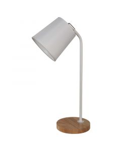 Lámpara de mesa moderna blanco 1 luz e27 30417