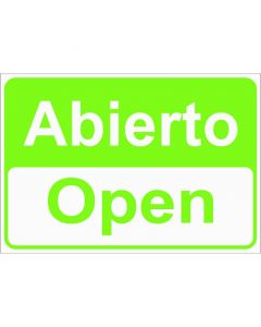 Rótulo Abierto open