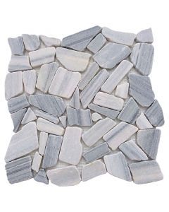 Malla decorativa piedra de cuarzo (30 x 30) cm Pebbles Grey Quartz