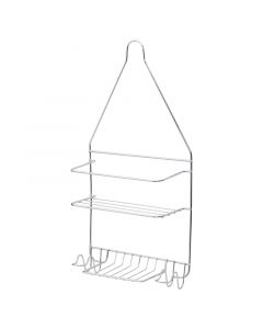 Organizador de ducha metálico 2 niveles cromado (23.5 x 11 x 48) cm