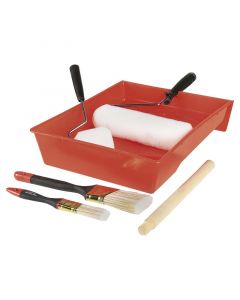 Set para pintar profesional 8 piezas bandeja, 2 rodillos, 2 brochas, 2 felpas y extensión