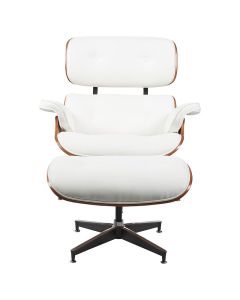 Silla tipo lounge blanca soporta hasta 150 kg Basic Living