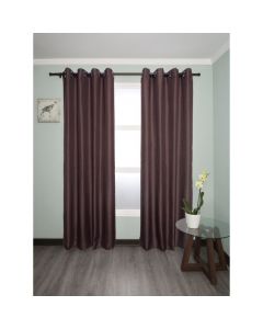 Cortina general lino marrón (229 x 137) cm