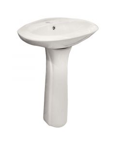 Lavamanos Giona ovalado pedestal blanco 76x51x41 cm