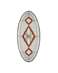 Vitral ovalo bicelado 40 x 90 cm trival #1