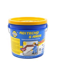 Adi techo blanco, impermeabilizante y aislante térmico 3.78 L (1 gal)