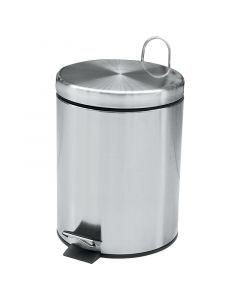 Basurero acero inoxidable redondo acabado satinado 5 l