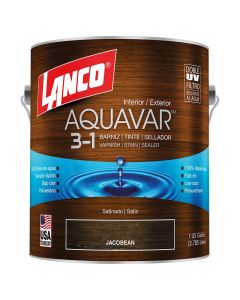 Barniz base agua Aquavar jacobean 3.78 L (1gal) Lanco