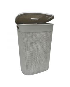 Canasta plástica taupe (56.8 x 34.9 x 44.1) cm Basic Living