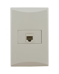 TOMA RJ45 CAT6E MARFIL EAGLE LÍNEA PLATA